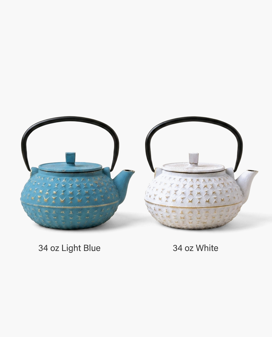 Toscana Cast Iron Kettle, all colors side by side