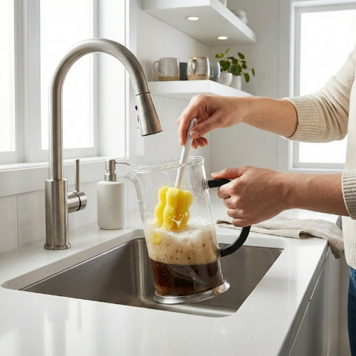 The Barista Care Kit — in use