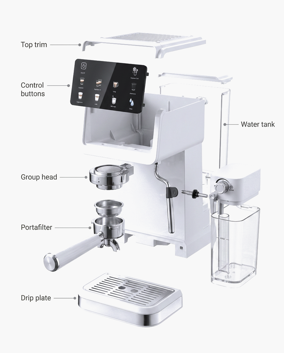 Verona Touch Espresso, parts diagram