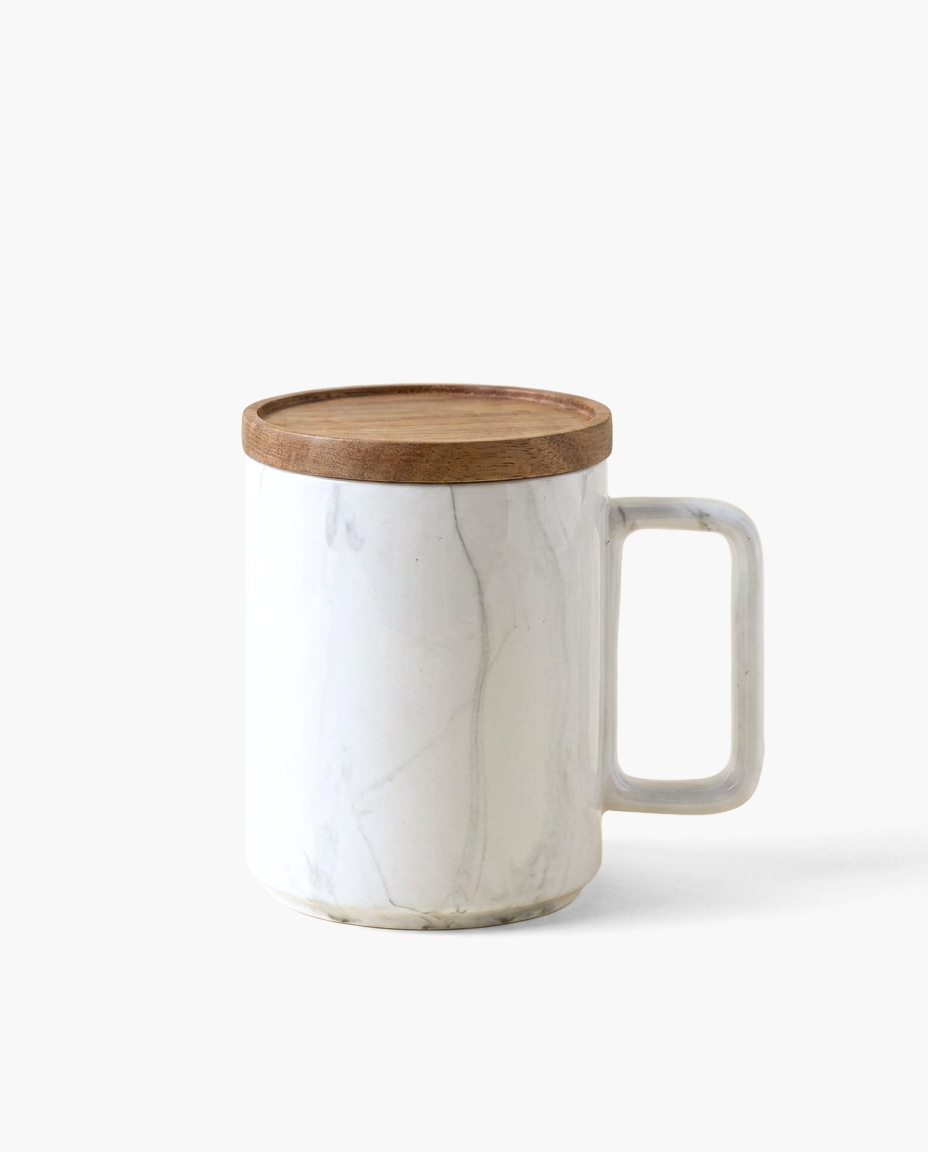 Wabi Marble Mug in Grey, studio photo