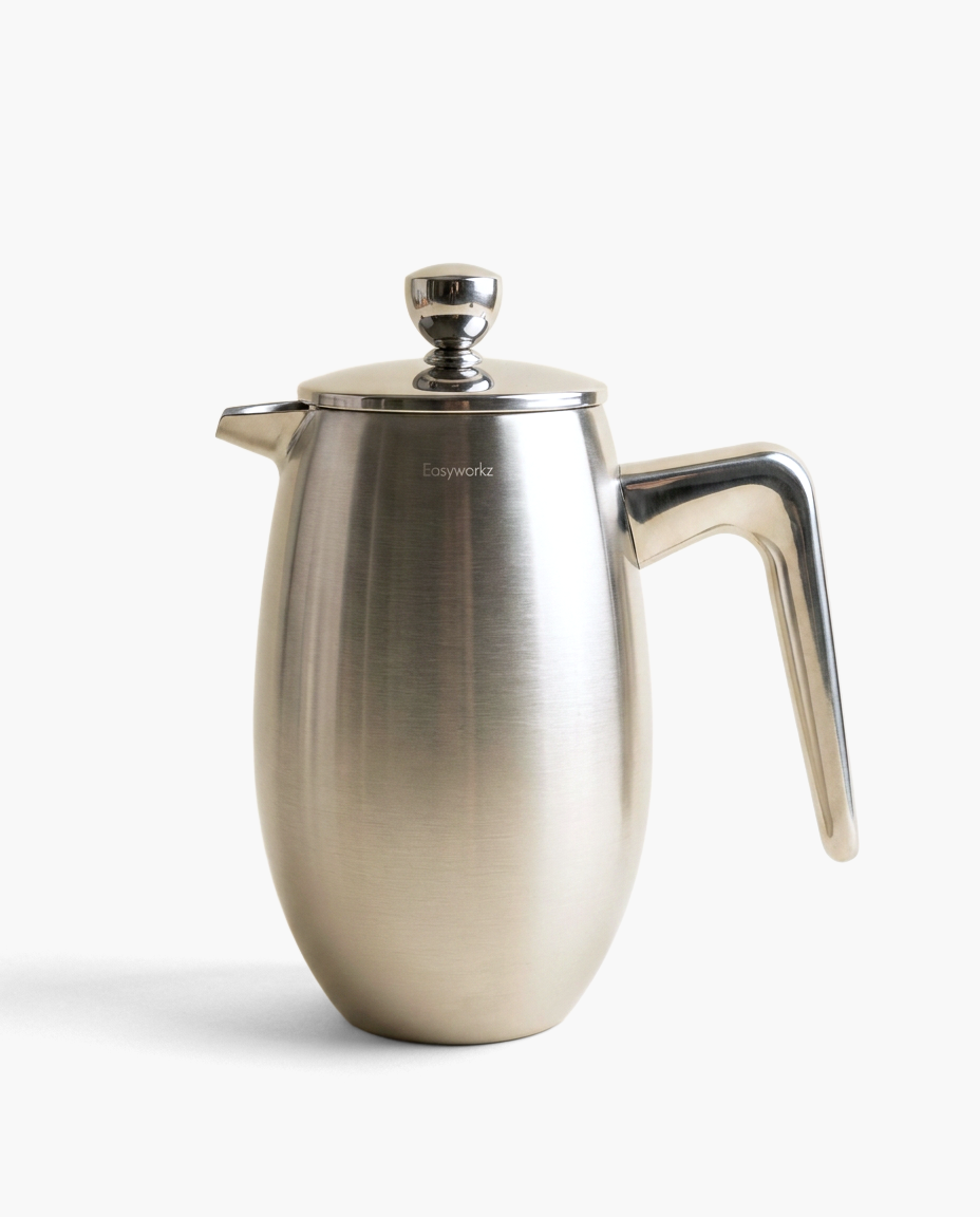 Workshop Insulated Press, double-wall stainless steel French press, studio photo